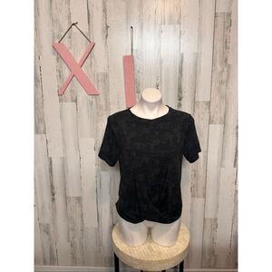 LegEnd Active Black Camo Short Sleeve Athletic Top Women’s XL Stretch Tee NWT